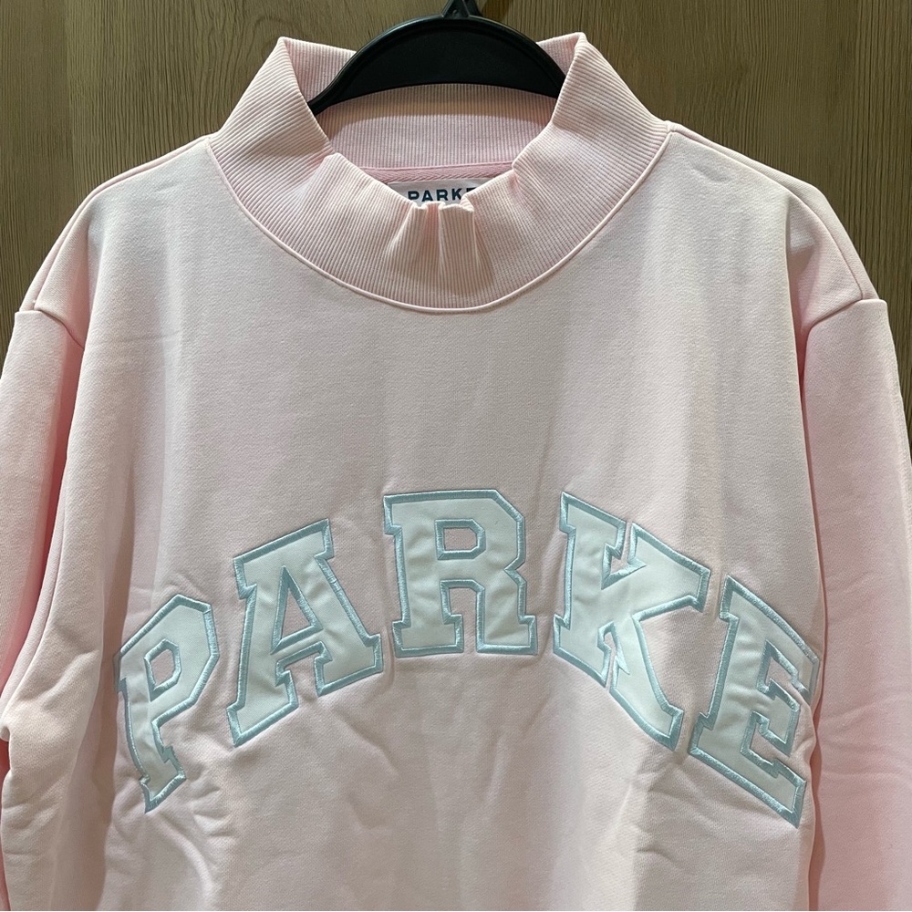 Parke Light Pink Mock Neck Sweatshirt - Picture 5 of 9
